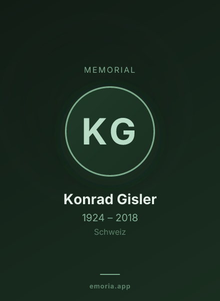 Memorial portrait of Konrad Gisler