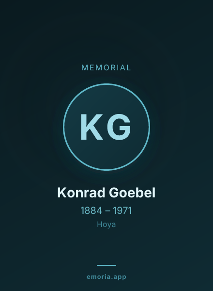 Memorial portrait of Konrad Goebel