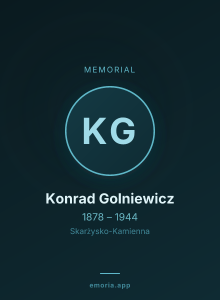 Memorial portrait of Konrad Golniewicz