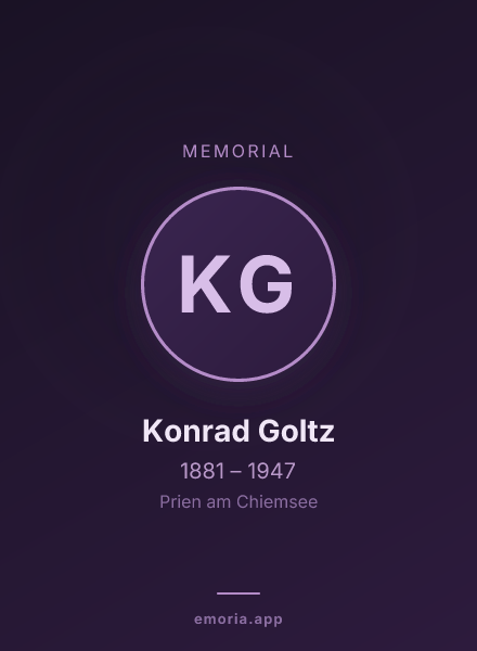 Memorial portrait of Konrad Goltz