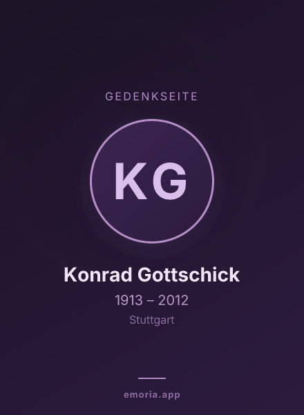 Gedenkportrait von Konrad Gottschick
