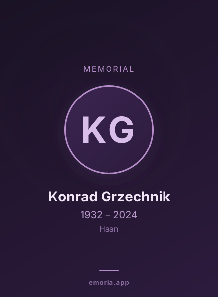 Memorial portrait of Konrad Grzechnik