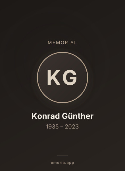 Memorial portrait of Konrad Günther