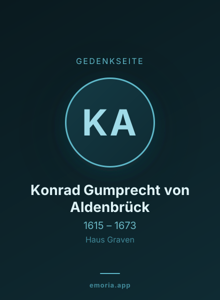 Gedenkportrait von Konrad Gumprecht von Aldenbrück