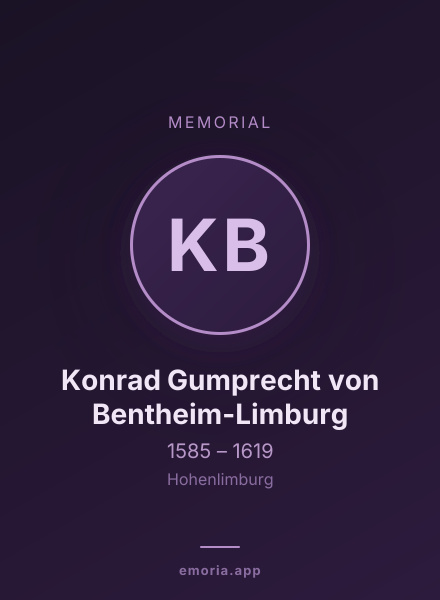 Memorial portrait of Konrad Gumprecht von Bentheim-Limburg