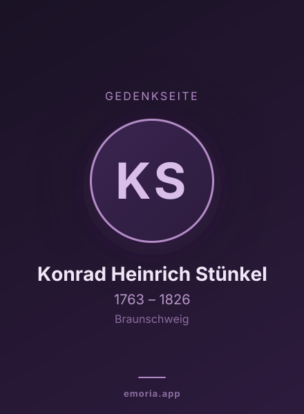 Gedenkportrait von Konrad Heinrich Stünkel