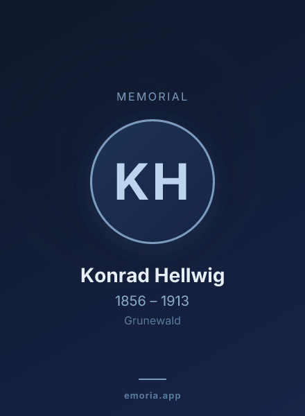 Memorial portrait of Konrad Hellwig