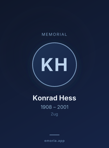 Memorial portrait of Konrad Hess