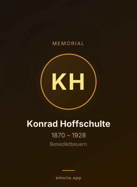 Memorial portrait of Konrad Hoffschulte