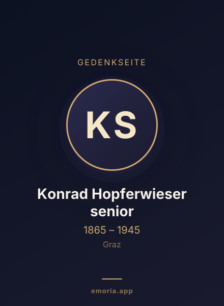 Gedenkportrait von Konrad Hopferwieser senior