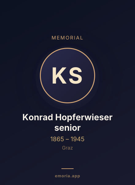 Memorial portrait of Konrad Hopferwieser senior