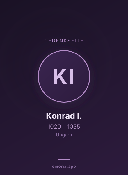 Gedenkportrait von Konrad I.