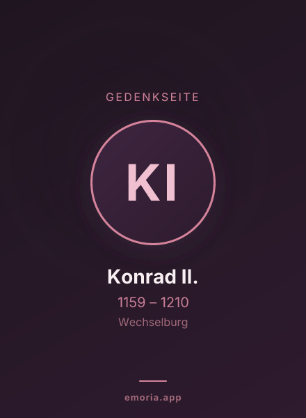 Gedenkportrait von Konrad II.