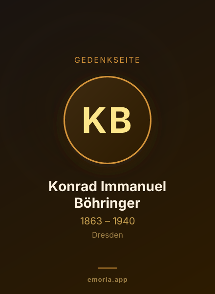 Gedenkportrait von Konrad Immanuel Böhringer