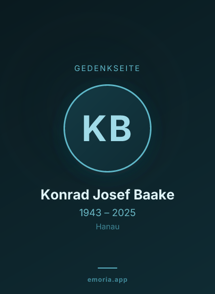 Gedenkportrait von Konrad Josef Baake