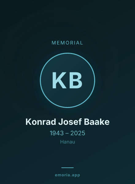 Memorial portrait of Konrad Josef Baake