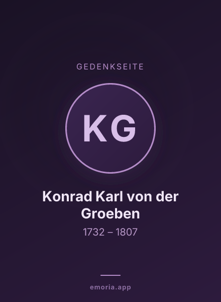 Gedenkportrait von Konrad Karl von der Groeben
