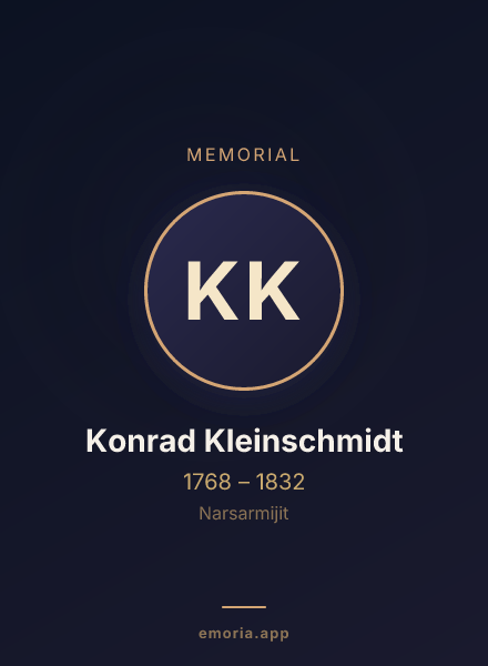 Memorial portrait of Konrad Kleinschmidt