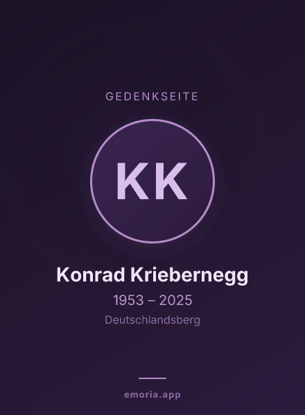 Gedenkportrait von Konrad Kriebernegg