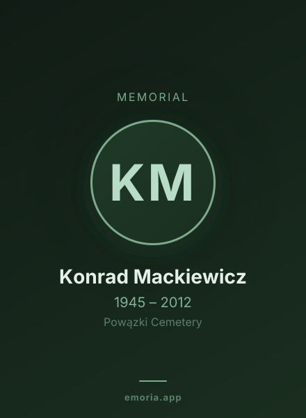 Memorial portrait of Konrad Mackiewicz