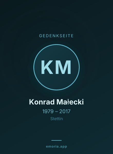 Gedenkportrait von Konrad Małecki