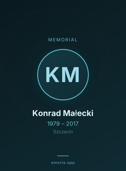 Memorial portrait of Konrad Małecki