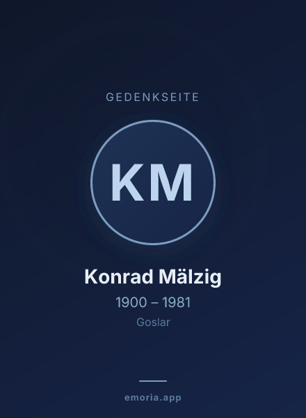 Gedenkportrait von Konrad Mälzig