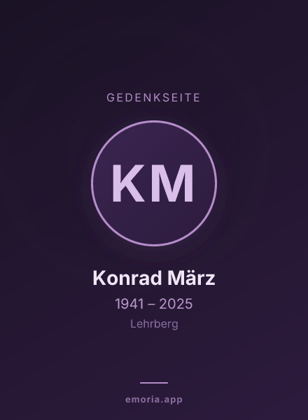 Gedenkportrait von Konrad März