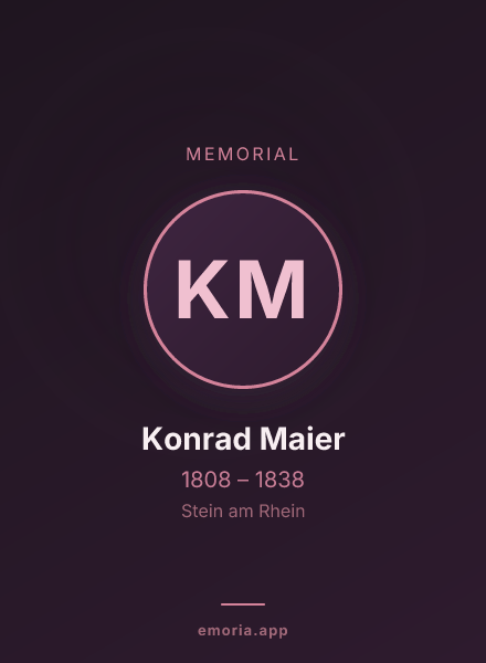Memorial portrait of Konrad Maier