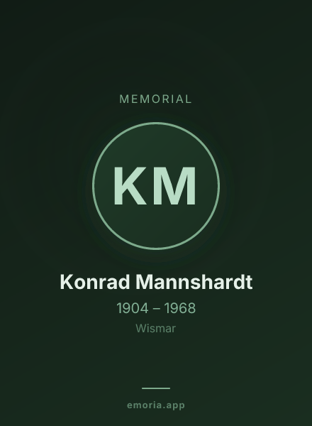 Memorial portrait of Konrad Mannshardt