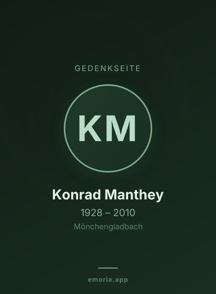 Gedenkportrait von Konrad Manthey