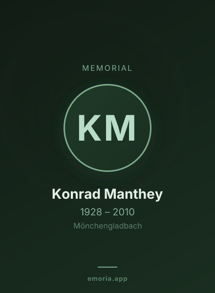Memorial portrait of Konrad Manthey
