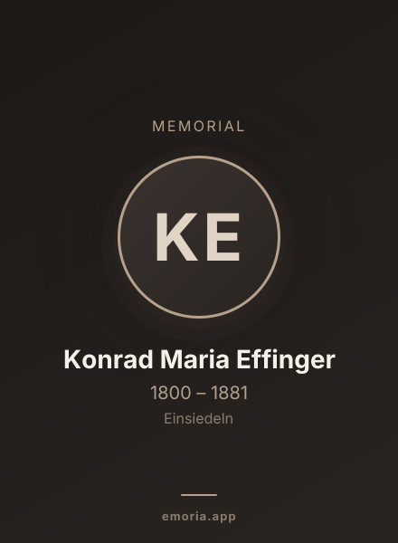 Memorial portrait of Konrad Maria Effinger