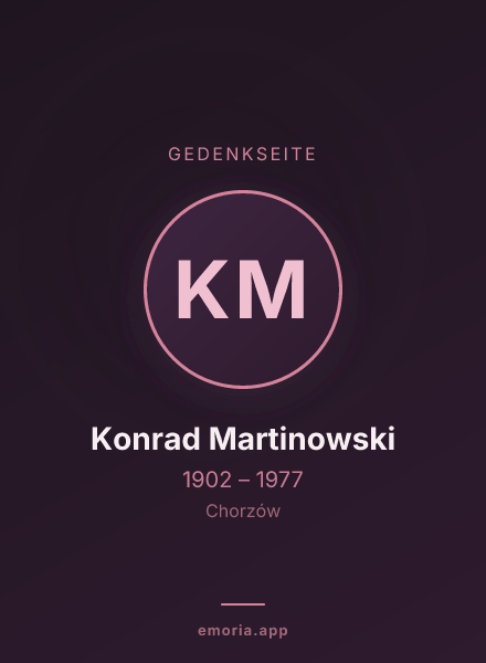 Gedenkportrait von Konrad Martinowski