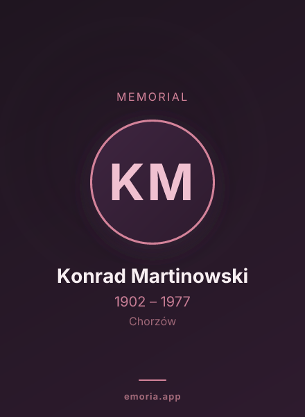 Memorial portrait of Konrad Martinowski