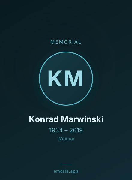 Memorial portrait of Konrad Marwinski