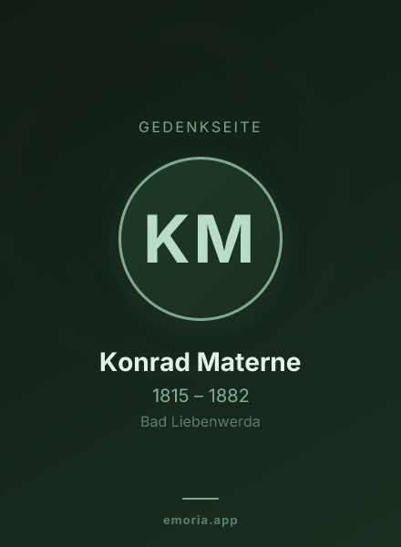 Gedenkportrait von Konrad Materne