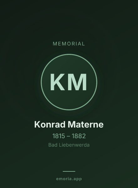 Memorial portrait of Konrad Materne