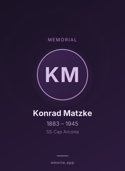 Memorial portrait of Konrad Matzke