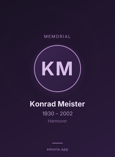 Memorial portrait of Konrad Meister