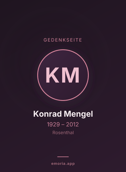 Gedenkportrait von Konrad Mengel