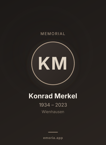 Memorial portrait of Konrad Merkel