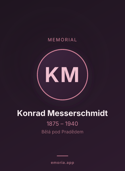 Memorial portrait of Konrad Messerschmidt