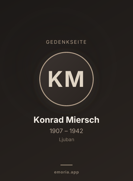 Gedenkportrait von Konrad Miersch