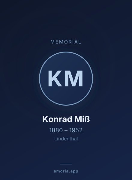 Memorial portrait of Konrad Miß