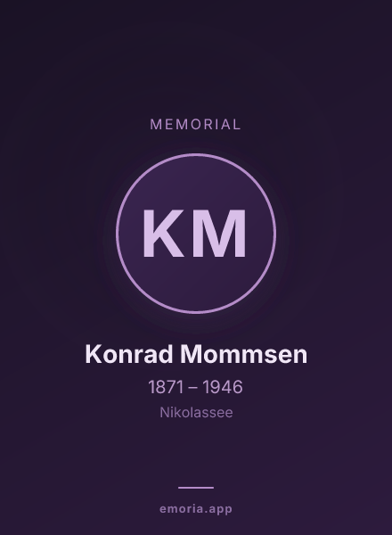 Memorial portrait of Konrad Mommsen