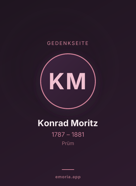 Gedenkportrait von Konrad Moritz