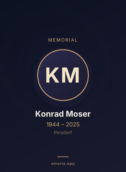 Memorial portrait of Konrad Moser
