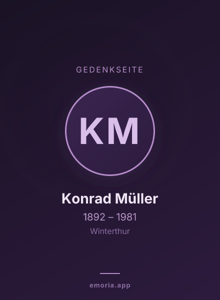Gedenkportrait von Konrad Müller