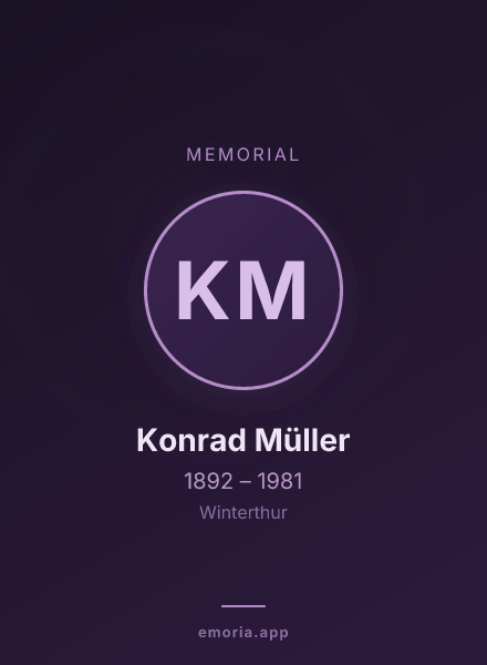 Memorial portrait of Konrad Müller